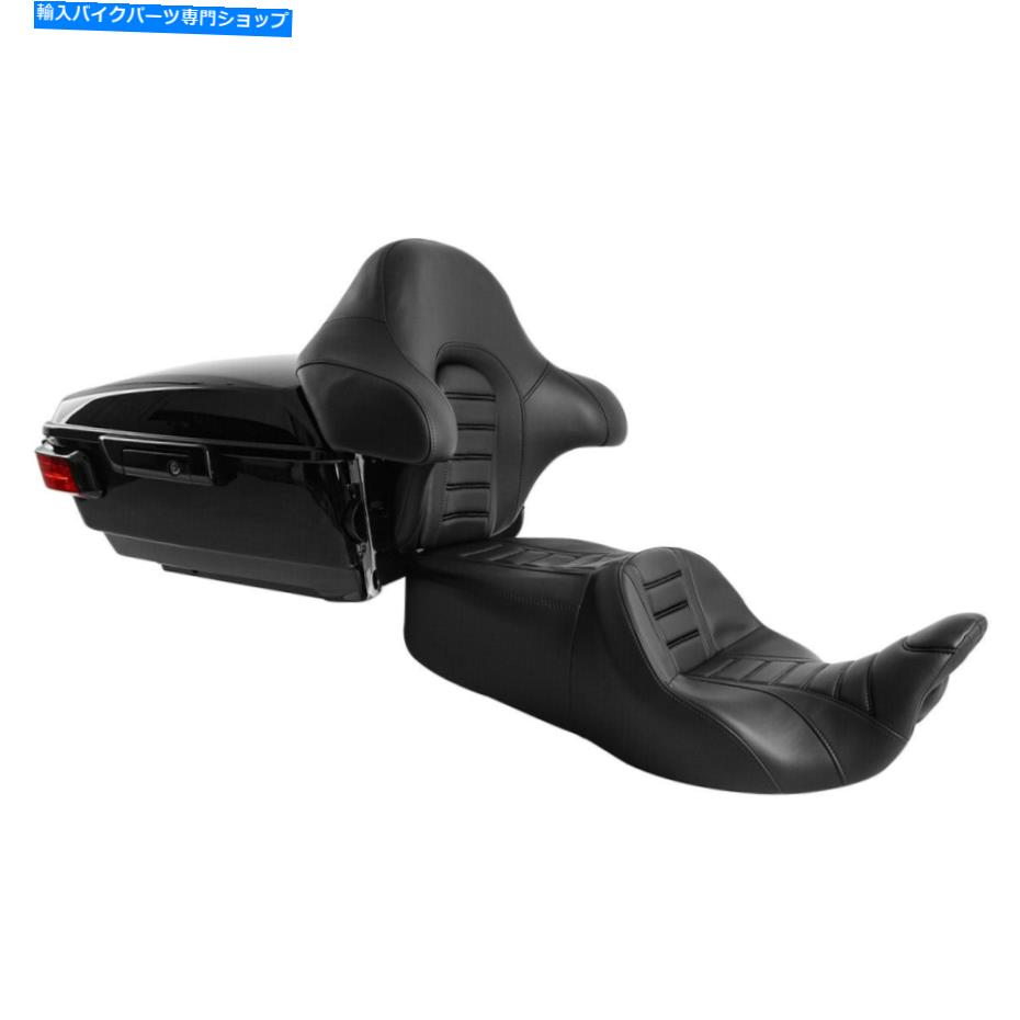 シート 運転席の助手席の背もたれの王の幹のテールライトフィットharley touring 14-21 Driver Passenger Seat Backrest King Trunk TailLight Fit For Harley Touring 14-21