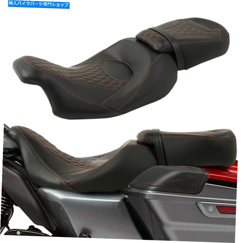 シート ライダードライバー旅客ピリオンシートフィットハーレーツーリングモデル2009-2021 2020 Rider Driver Passenger Pillion Seat Fit For Harley Touring Models 2009-2021 2020