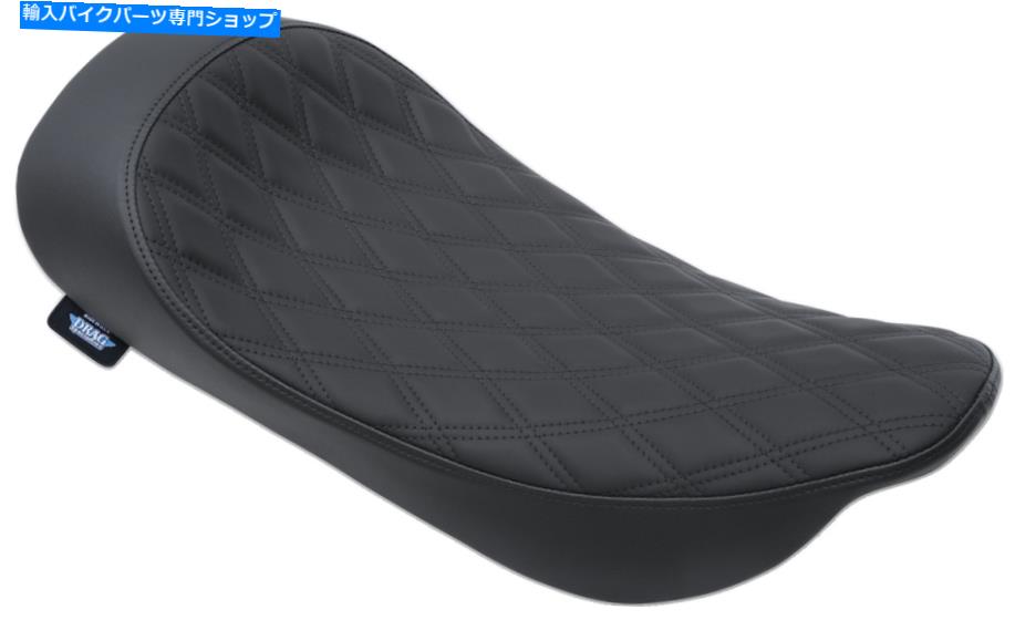 シート 97-07ハーレーツーリングFLHR用ドラッグスペシャリブラックダブルダイヤモンドソロシート Drag Specialties Black Double Diamond Solo Seat for 97-07 Harley Touring FLHR