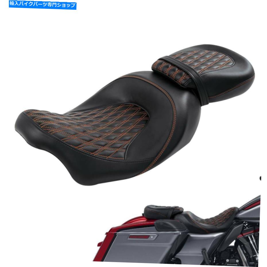 シート ハーレーツーリングエレクトラロードキング09-20のライダードライバー旅客ピリオンシート Rider Driver Passenger Pillion Seat For Harley Touring Electra Road King 09-20