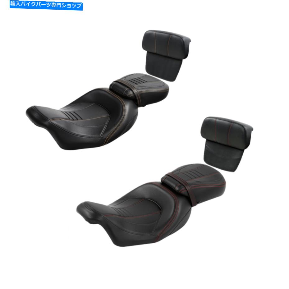 シート 運転席の助手席w /背もたれパッドフィットハーレーエレクトログライド2014-2021 Driver Passenger Seat w/ Backrest Pad Fit For Harley Electra Glide 2014-2021
