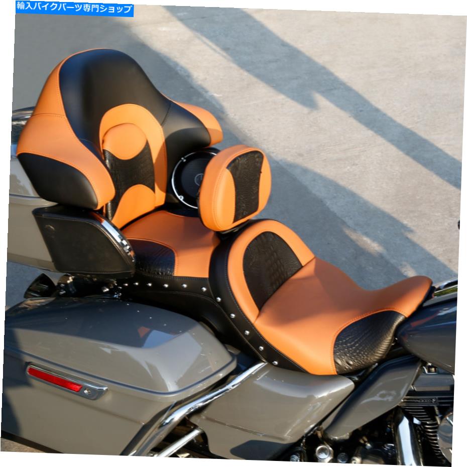 シート 運転席座席座席＆背もたれフィットCVO Touring Flht 2014-2021 20 Driver Passenger Seat & Backrest Fit For Harley CVO Touring FLHT 2014-2021 20 US