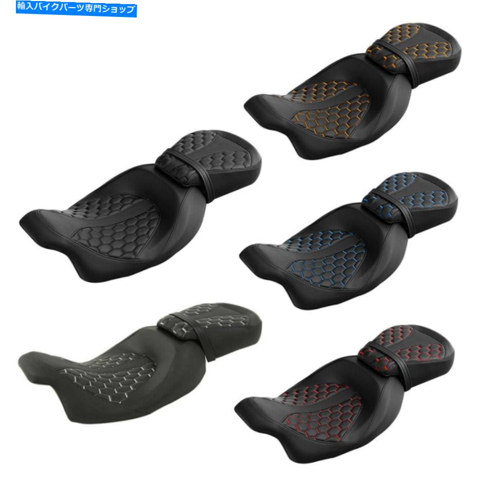 シート ハーレーツーリングロード街の溝09-21のためのドライバー旅客のツーリングシートフィット Driver Passenger Two-up Seat Fit For Harley Touring Road King Street Glide 09-21