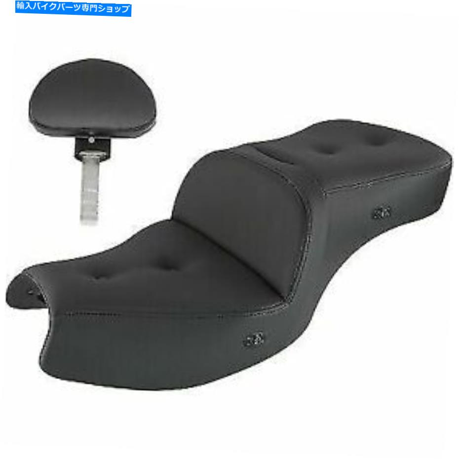 シート サドルメン加熱道路ソファピロートップシートW /ドライバーバックレストチャレンジャー2020 Saddlemen Heated Road Sofa Pillow Top Seat w/Driver Backrest Challenger 2020