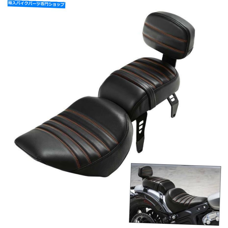 シート ドライバー＆旅客シート背もたれパッドフィットインドのスカウトボッチ6018-2021 Driver & Passenger Seat Backrest Pad Fit For Indian Scout Bobber Sixty 2018-2021