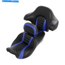 シート 2014-2020のハーレーツーリングのための黒い青の運転席旅客席の背もたれ Black Blue Driver Passenger Seat Back...