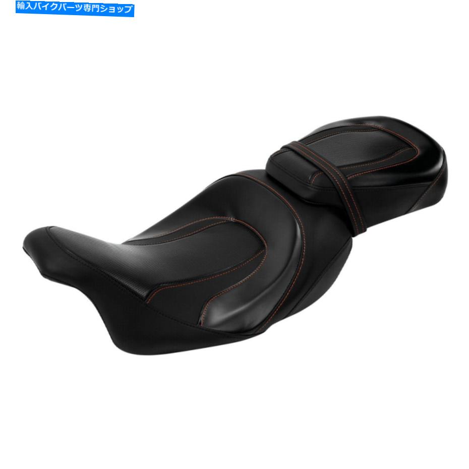 シート 運転席旅客座席フィットCVOロードキンググライド09-21ブラック Driver Passenger Seat Fit For Harley Touring CVO Road King Glide 09-21 Black