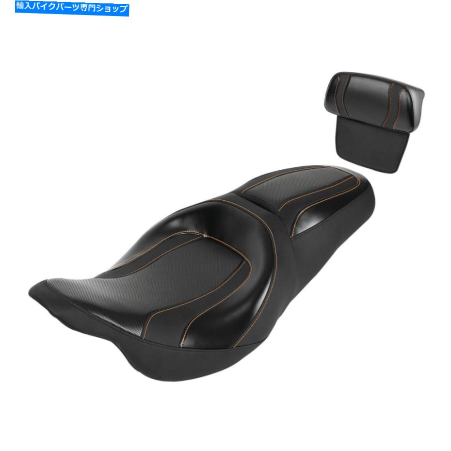 シート 旅客運転席W /背もたれのフィットハーレーツーリングロードグライド14-21 19 18 Passenger Driver Seat w/ Backrest Fit For Harley Touring Road Glide 14-21 19 18