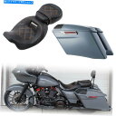 シート 伸縮されたサドルバッグ+ドライバーの乗客座席フィットハーレーストリートグライド14-21 Stretched Saddlebags + Driver P...