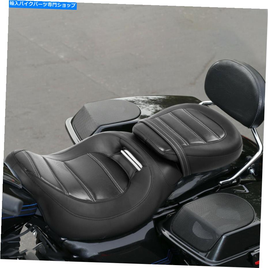 シート Harley Touring Electra Glide 2009-2021のための通気性のある運転席の座席フィット Breathable Driver Passenger Seat Fit For Harley Touring Electra Glide 2009-2021