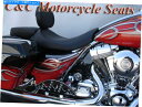 シート ハーリーストリートグライドロードキングウルトラエレクトロフルフルホストC&CシートソロW /バックレスト Harley Street Glide Roa...