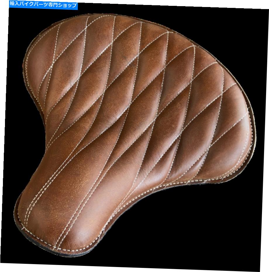 シート 2017-2021勝利のボバーの春のトラクター15x14の落下ダイヤモンドBdistの革 2017-2021 Triumph Seat Bobber Spring Tractor 15x14 Falling Diamond BDist Leather