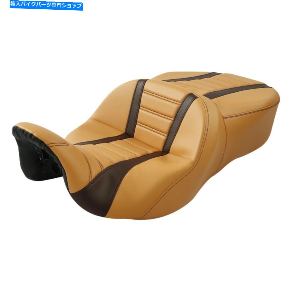 シート ハーレーロードエレクトラグライド2009-2021用イエローライダードライバー＆旅客席フィット Yellow Rider Driver & Passenger Seat Fit For Harley Road Electra Glide 2009-2021