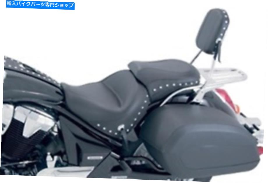 シート マスタングワイドツーリングツーピースシート - 76070 Yamaha XVS1300 V STARなど Mustang Wide Touring Two-Piece Seat - Studded 76070 YAMAHA XVS1300 V Star etc