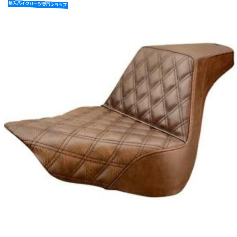 シート SADDLEMEN 818-27-172BR LSステップアップシート - ブラウンダイヤモンド Saddlemen 818-27-172BR LS Step-Up Seat - Brown Diamond