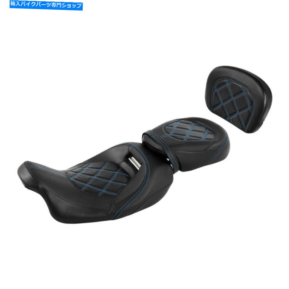 シート ハーレーエレクトラグライド09-21 10のライダードライバーの助手席＆背もたれパッドフィット Rider Driver Passenger Seat & Backrest Pad Fit For Harley Electra Glide 09-21 10