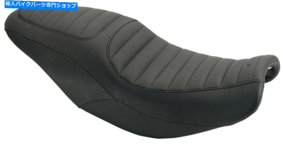 シート 15-16の勝利スクランブラのためのレトロステッチビニール2アップシートブラックフォーム75027 Retro Stitched Vinyl 2-Up Seat Black Foam 75027 For 15-16 Triumph Scrambler