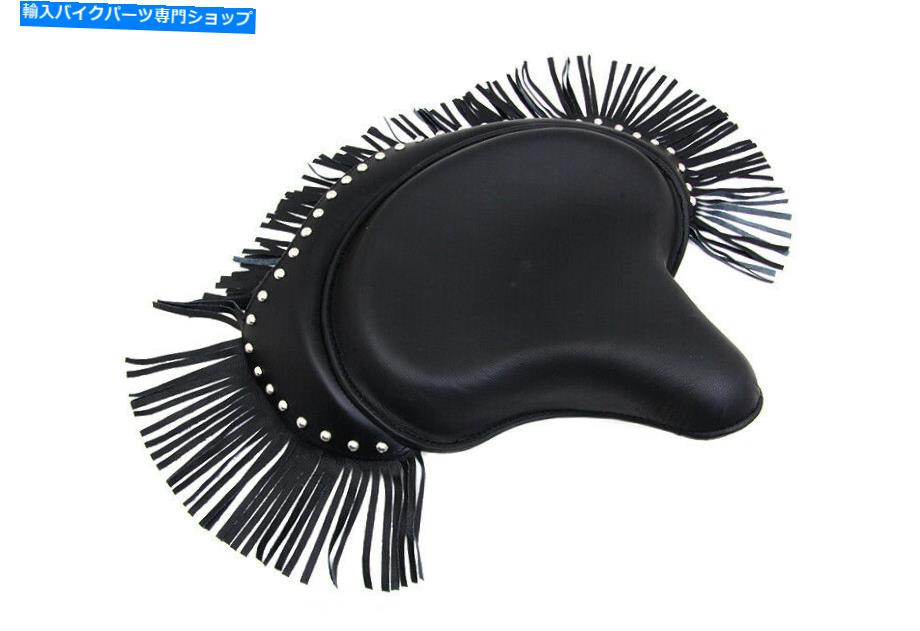 シート フリンジスカートが付いているブラックデラックスソロの座席ハーレー - ダビッドソン Black Del..