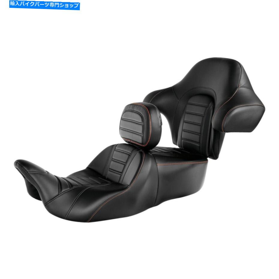 シート 運転席旅客シート背もたれパッドフィットハーレーツーリングストリートグライド2014-2021 Driver Passenger Seat Backrest Pad Fit For Harley Touring Street Glide 2014-2021