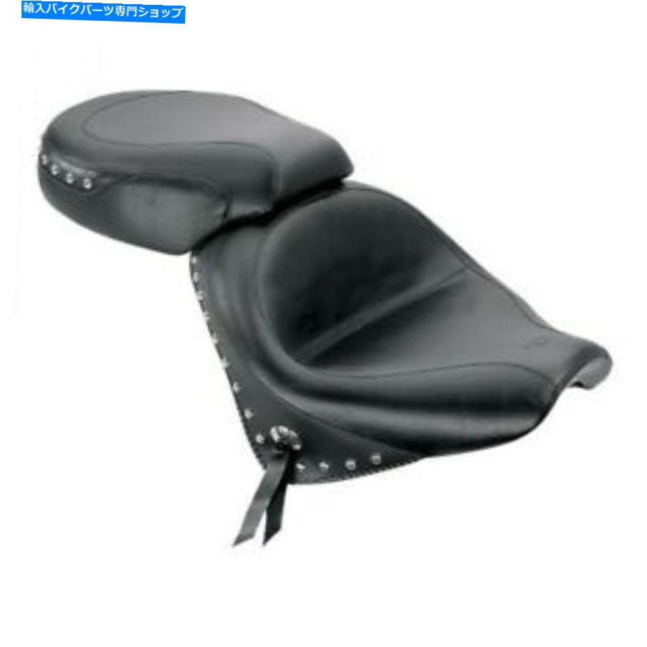 シート マスタングスタッドドワイドツーリングツーピースシートw /十分なバックサポート75906 Mustang Studded Wide Touring Two-Piece Seat w/ Ample Back Support 75906