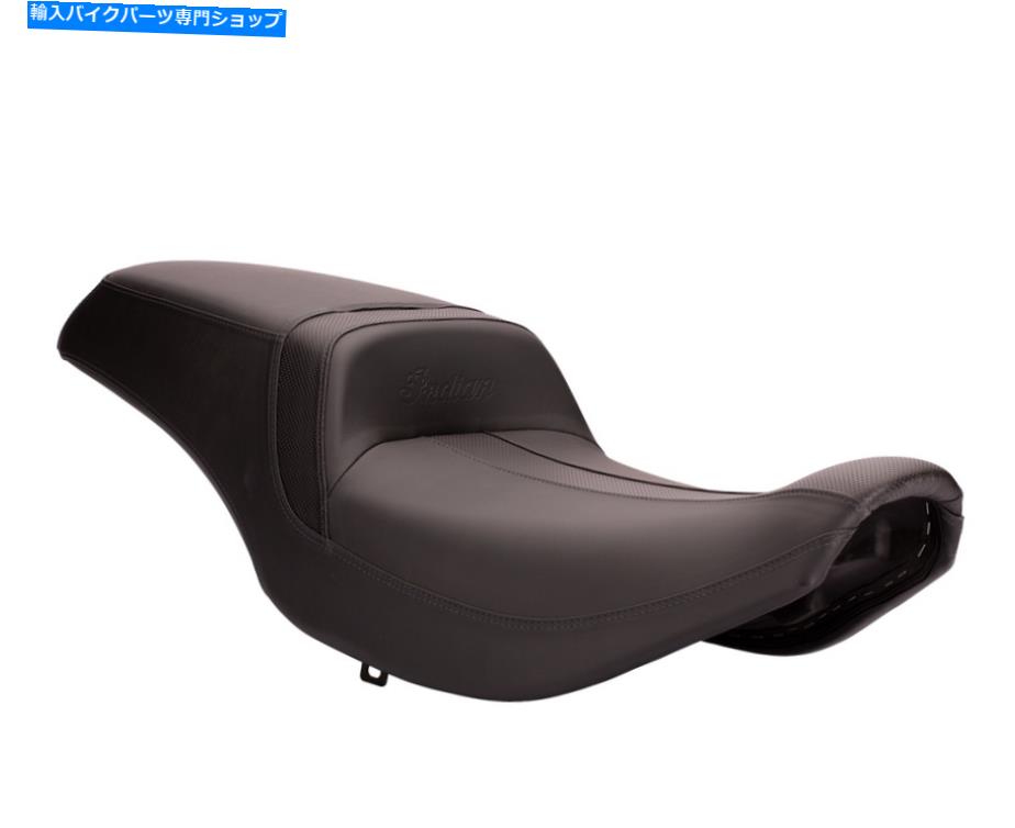 シート 2014-2020のためのインドのオートバイ黒ビニールローグシート、ヴィンテージ INDIAN MOTORCYCLE..