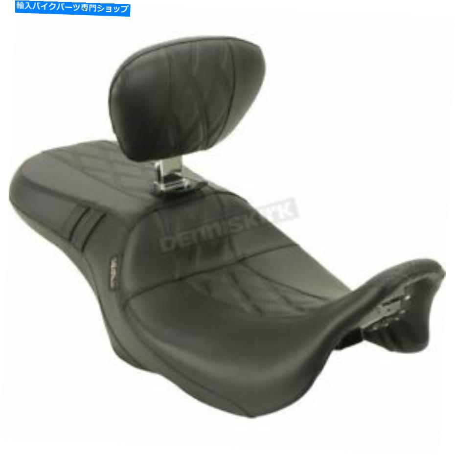 シート レパラ黒穴あきアウトキャストGTダブルダイヤモンド2アップシート - LK-997BRGT2 LePera Black Perforated Outcast GT Double Diamond 2-Up Seat - LK-997BRGT2