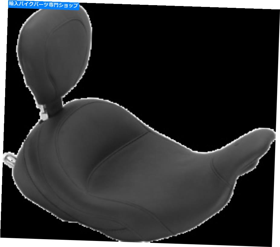 シート Mustang 79910ハーレー - ダビッドソンフローツアー09-17ビンテージソロシートW /ドライバーの背もたれ Mustang 79910 Harley-Davidson FL Tour 09-17 Vintage Solo Seat w/Driver Backrest