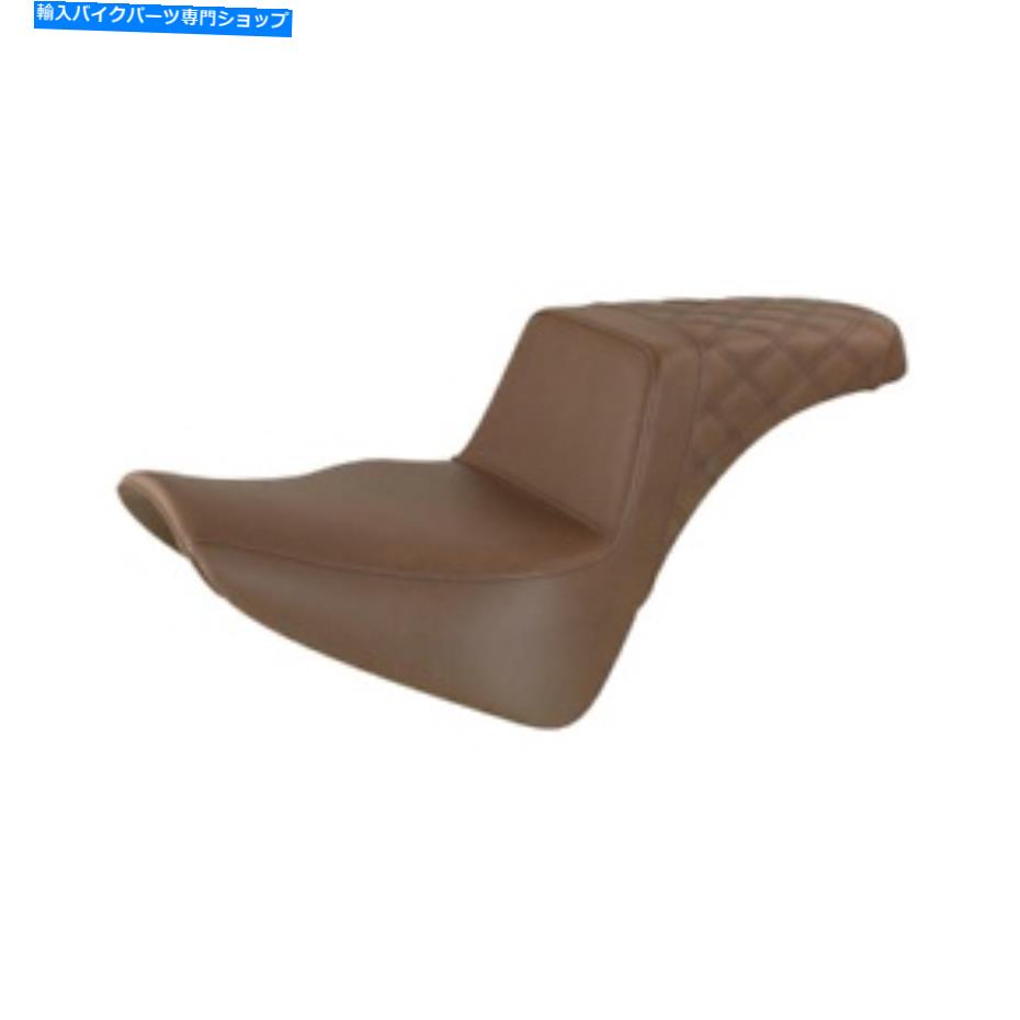 シート Saddlemen Step-harley suspail - リアラティスステッチ - 818-33-173Br Saddlemen Step-Up Seat for Harley Softail - Rear Lattice Stitched - 818-33-173BR