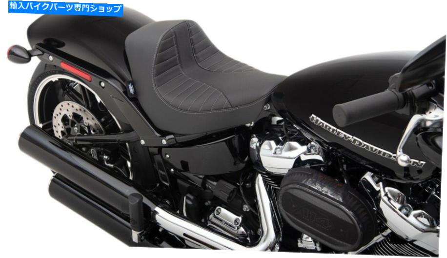 シート マウントソーピオンステッチビニールソロシートブラック/シルバーロー0802-1273 18-20 FXBR Mount Scorpion Stitched Vinyl Solo Seat Black/Silver Low 0802-1273 18-20 FXBR