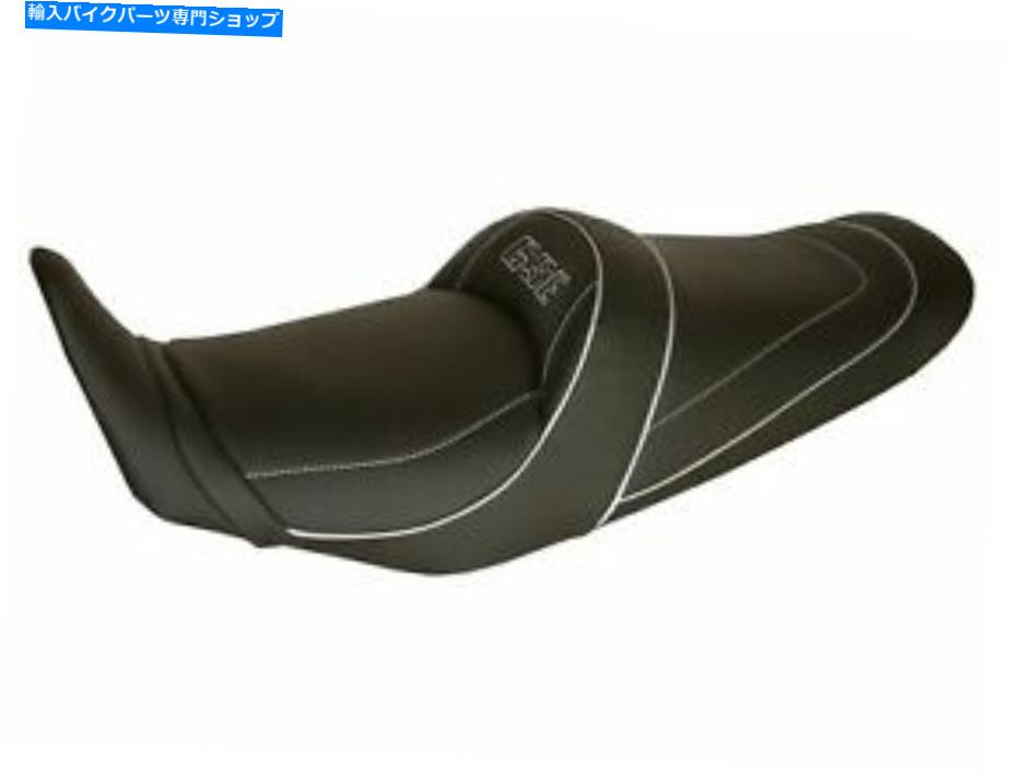 シート スズキGSE 500 1989-2001トップ販売者デラックスシートコンフォートブラックホワイト1937年の道 SUZUKI GSE 500 1989-2001 Top Sellerie Deluxe seat Comfort Black White 1937S Road