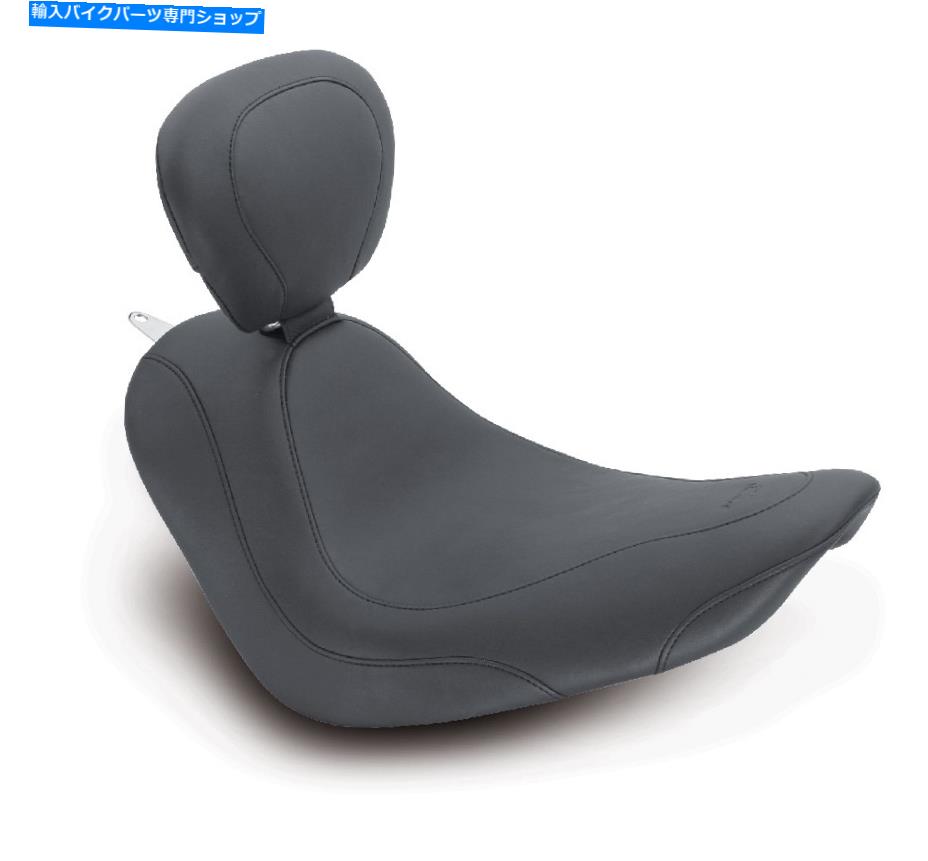 シート マスタングワイドトリプターブラックソロシート2008-2011ハーレークロスボーンのためのDBR Mustang Wide Tripper Black Solo Seat w/DBR For 2008-2011 Harley Cross Bones