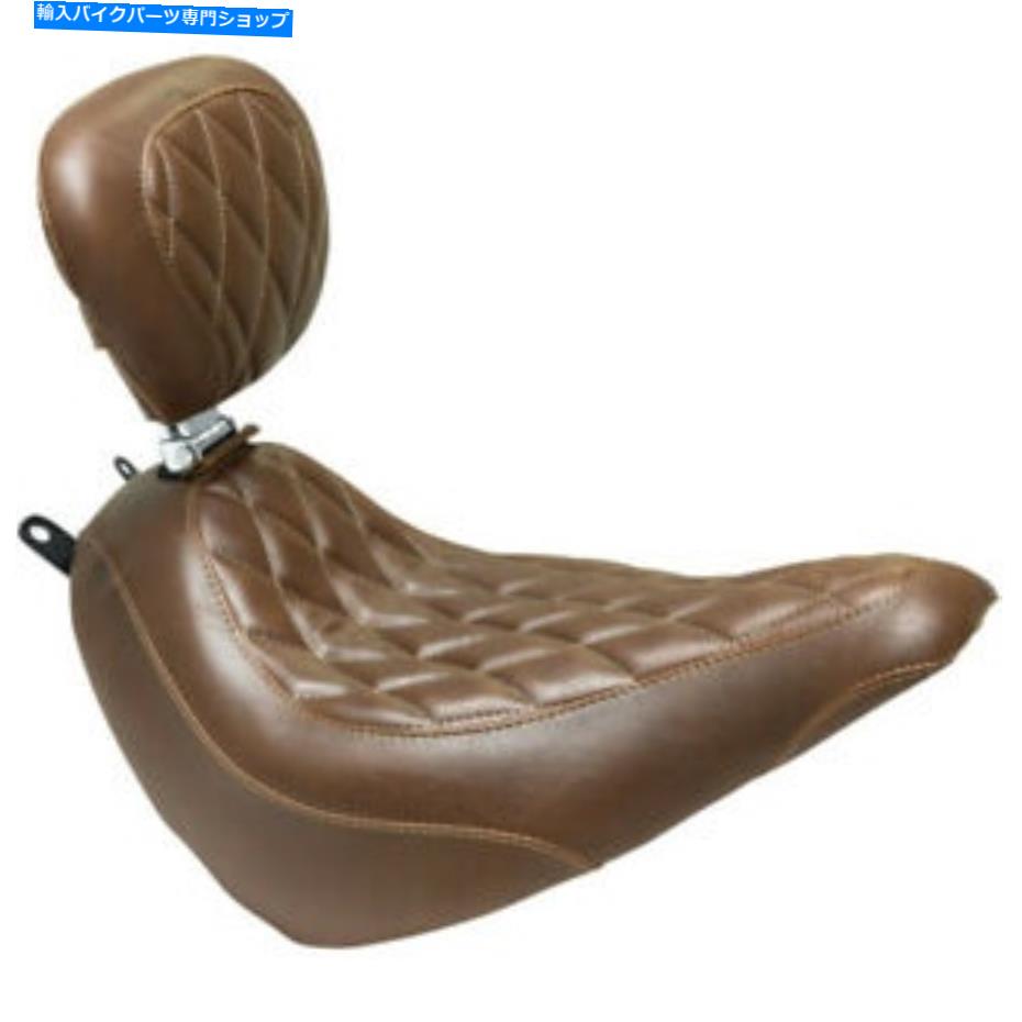 シート マスタングトリプルソロシート - ダイヤモンド - ドライバーバックレスト（ブラウン）83004 Mustang Tripper Solo Seat - Diamond - Driver Backrest (Brown) 83004