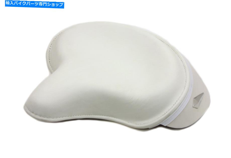 シート ホワイトレザー警察スタイルソロシートフィットハーレーダビッドソン White Leather Police Style Solo Seat fits Harley-Davidson