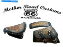 シート 2010-2021 Sportster Harley SpringシートパッドキットサドルバッグAnt Brn Oak Leaf BCS 2010-20...