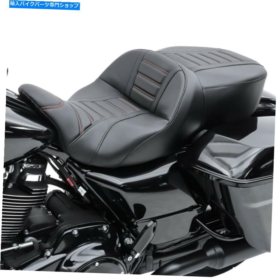 シート Harley Cvo Limited 14-21コンフォートシートTG3シームブラック Seat for Harley CVO Limited 14-21 comfort seat TG3 seams black