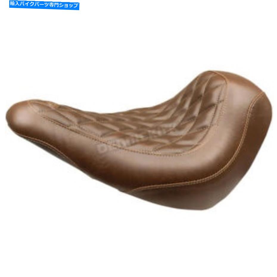 シート マスタングシートブラウンワイドトリッパーダイヤモンドステッチフロントソロシート - 83041 Mustang Seats Brown Wide Tripper Diamond Stitch Front Solo Seat - 83041