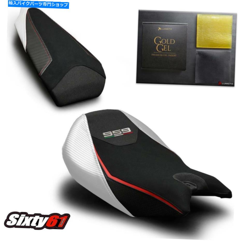 シート DUCATI PANIGALE 959シートカバー2016-2018ベロースルイモトテックグリップブラック Ducati Panigale 959 Seat Covers with Gel 2016-2018 Veloce Luimoto Tec-Grip Black