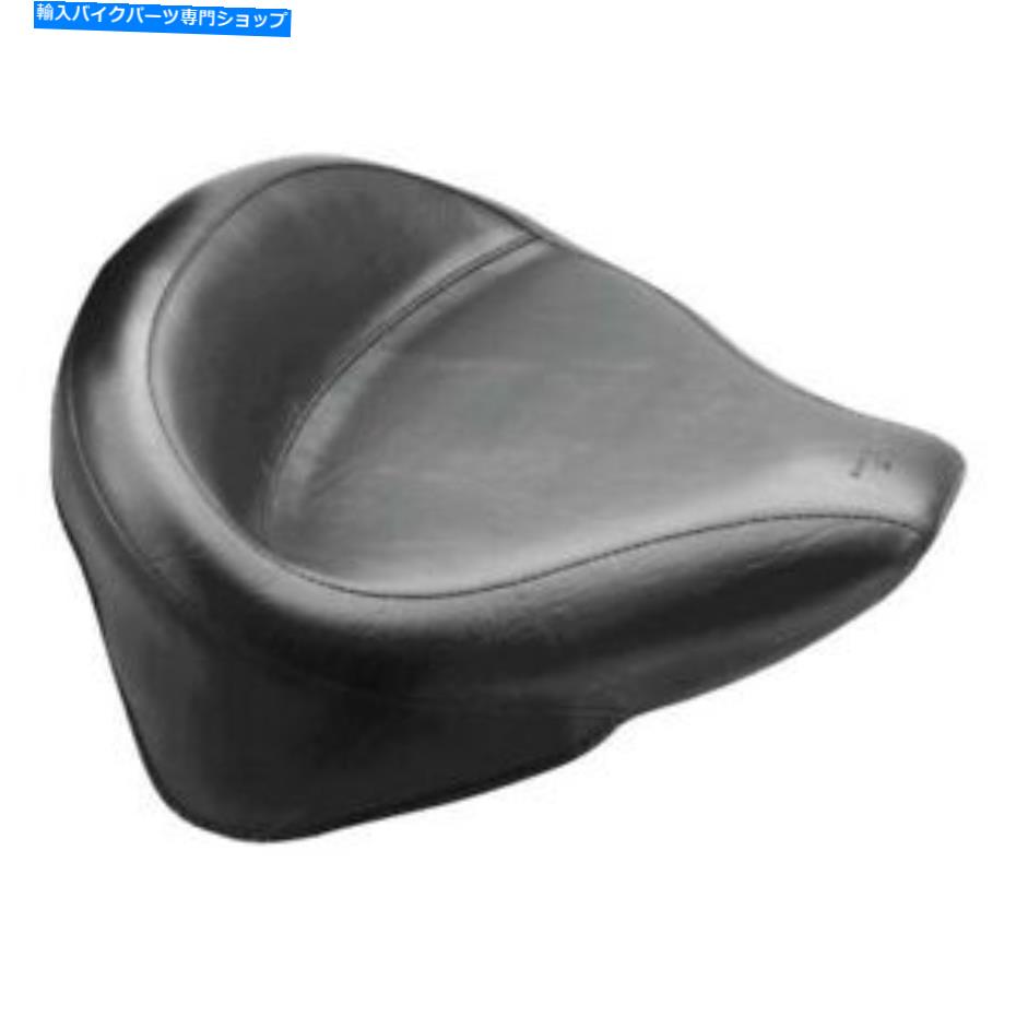  ХåݡȤΤΥޥ󥰥֥å쥶磻ɥġ󥰥ӥơκ76181 Mustang Black Leather Wide Touring Vintage Solo Seat For Back Support 76181