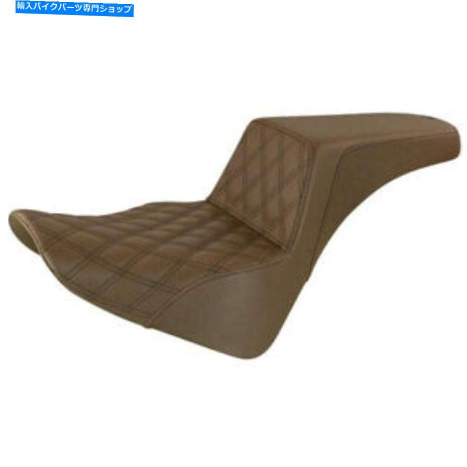 シート サドルメンステップアップ2アップシート - 運転席の格子ステッチ（茶色）818-33-172BR Saddlemen Step Up 2-Up Seat - Driver's Lattice Stitched (Brown) 818-33-172BR