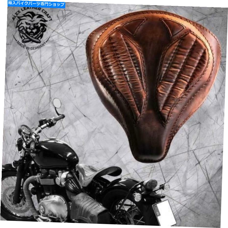 シート 2016年からの勝利Bonneville Bobber 2016年ソロシート「スパイダー」ビンテージブラウンV2 Triumph Bonneville Bobber since 2016 solo seat 