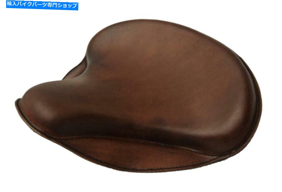 シート 2017-2020 Triumph Bobber Seat Solo 15x14 "レッグスカート付きブラウンレザートラクター 2017-2020 Triumph Bobber Seat Solo 15x14" Brown Leather Tractor With Leg Skirts