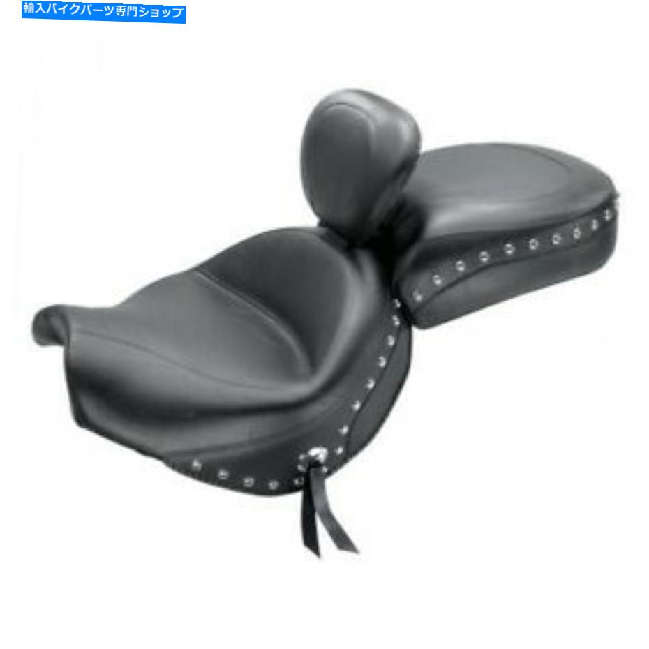 シート マスタングプレミアムスタッドドワイドツーリングツーピースシートW /ドライババックレスト79370 Mustang Premium Studded Wide Touring Two-Piece Seat w/ Driver Backrest 79370