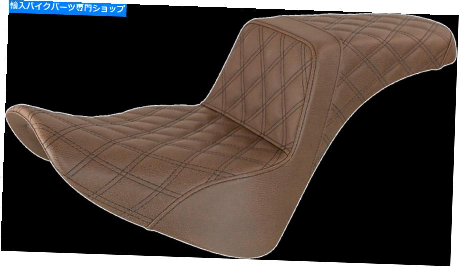 シート SaddlemenステップアップLS茶色のオートバイシート18-20ハーレーソフトFLSL Flhc Flde Saddlemen Step Up LS Brown Motorcycle Seat 18-20 Harley Softail FLSL FLHC FLDE