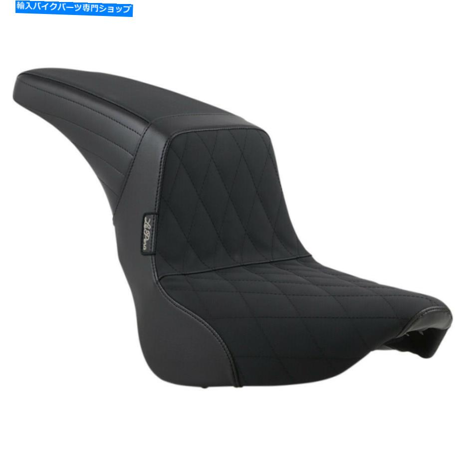 シート Le Pera Kickflipシート - ダイヤモンドグリップ - Softail '18 +（ブラック）LYF-590DMGP Le Pera Kickflip Seat - Diamond Grip - Softail '18+ (Black) LYF-590DMGP