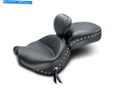 シート DBR 2004-10 Kawasaki Vulcan 2000 Classicのマスタング2ピースワイドスタッド付きシート Mustang 2-Piece Wide Studded Seat with DBR 2004-10 Kawasaki Vulcan 2000 Classic