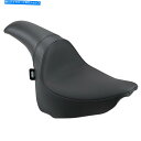 シート Drag Specialties Predator 2アップシート - ソーラーレザー - FXFB(ブラック)0802-1131 Drag Specialties Predator 2-Up Seat - Solar Leather - FXFB (Black) 0802-1131