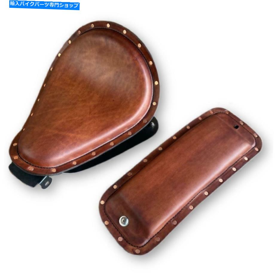 シート 2010-2021スポーツスターハーレースプリングブラウンレザーシートPパッド変換キットリベット 20..