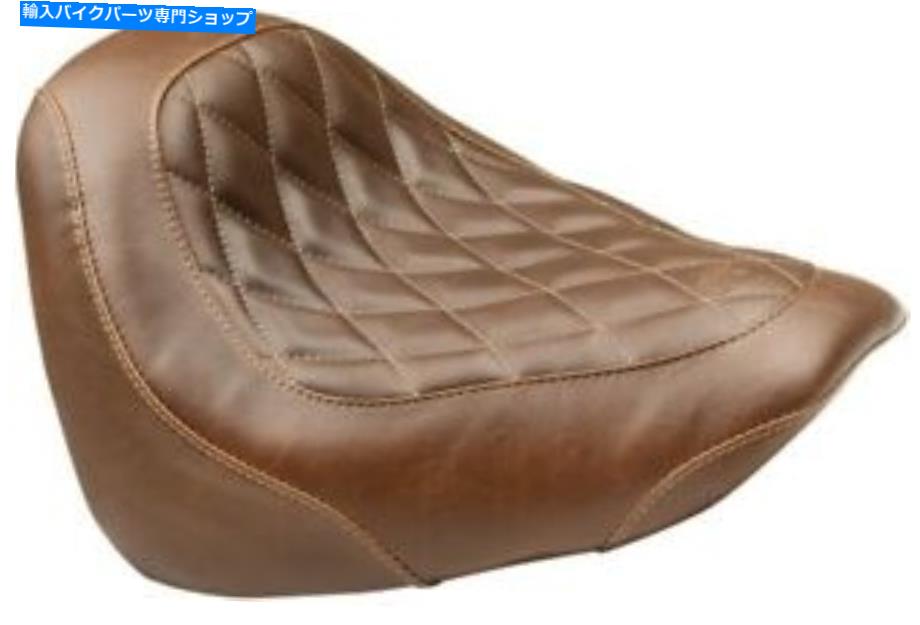 シート トリプルダイヤモンド合成レザーブラウンソロシートMU。 83014 18-19 HD FXFB. Tripper Diamond Synthetic Leather Brown Solo Seat Mus. 83014 For 18-19 HD FXFB