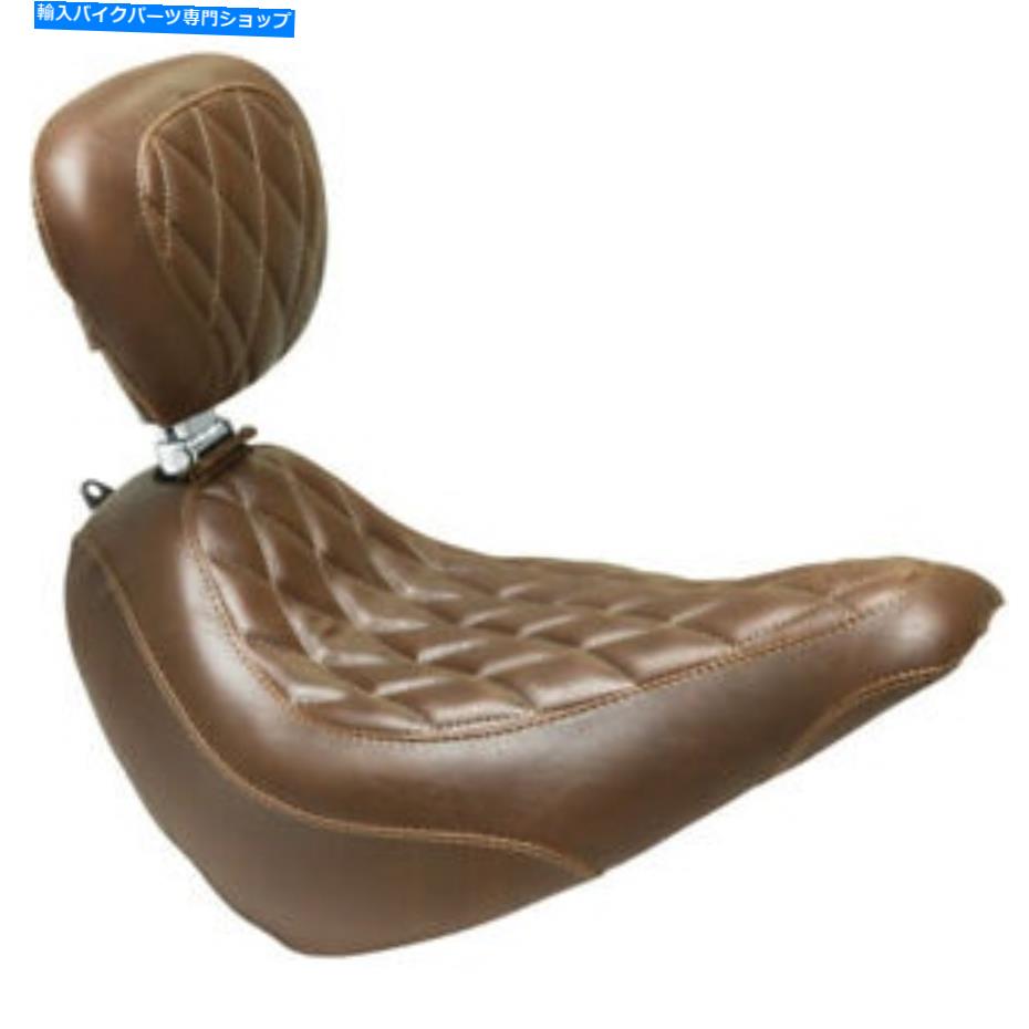 シート マスタングトリプルソロシート - ダイヤモンド - ドライバーバックレスト（ブラウン）83052 Mustang Tripper Solo Seat - Diamond - Driver Backrest (Brown) 83052