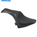 シート ドラッグスペシャリ、カバレロ2アップビニールシート - ダイヤモンド - ソーラーレザー| 0810-1997 Drag Specialties Caballero 2-Up Vinyl Seat - Diamond - Solar Leather | 0810-1997